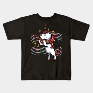 Magical Unicorn Violinist Violin Player Kids T-Shirt